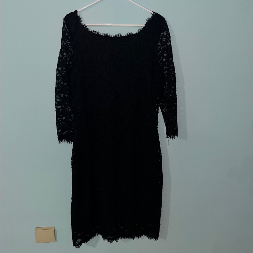 Onyx Nite Black Lace Long Sleeve Dress